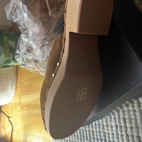 J Crew Dakota Suede Wood Clog (tarnished pecan color) - Picture 7 of 10